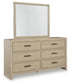 Calmoro  Bookcase Bed With Mirrored Dresser