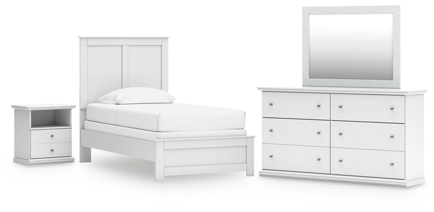 Bostwick Shoals  Panel Bed, Dresser, Mirror And Nightstand