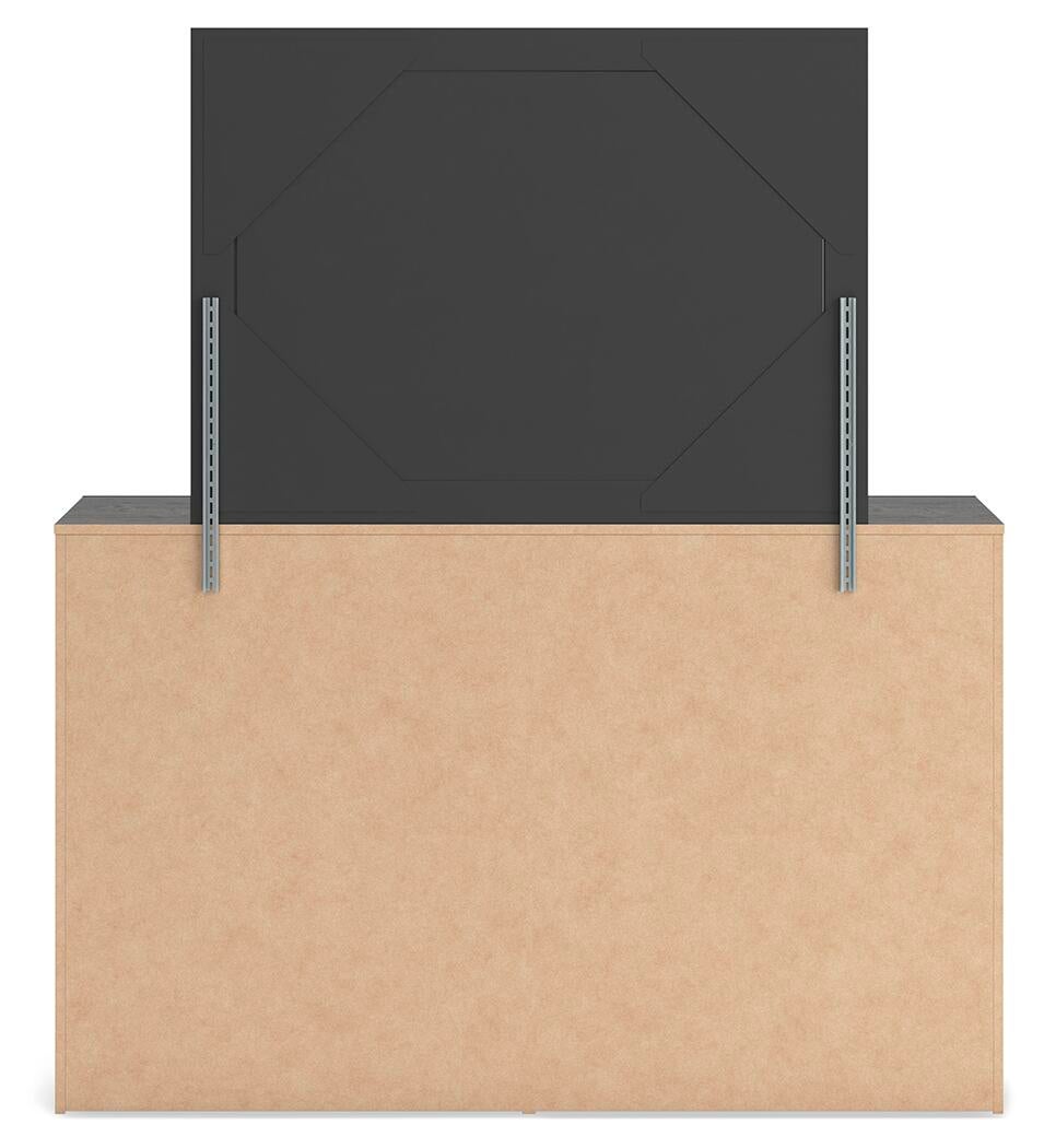Hollivern  Panel Bed, Dresser And Mirror