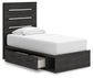 Hollivern  Panel Storage Bed, Dresser And Mirror