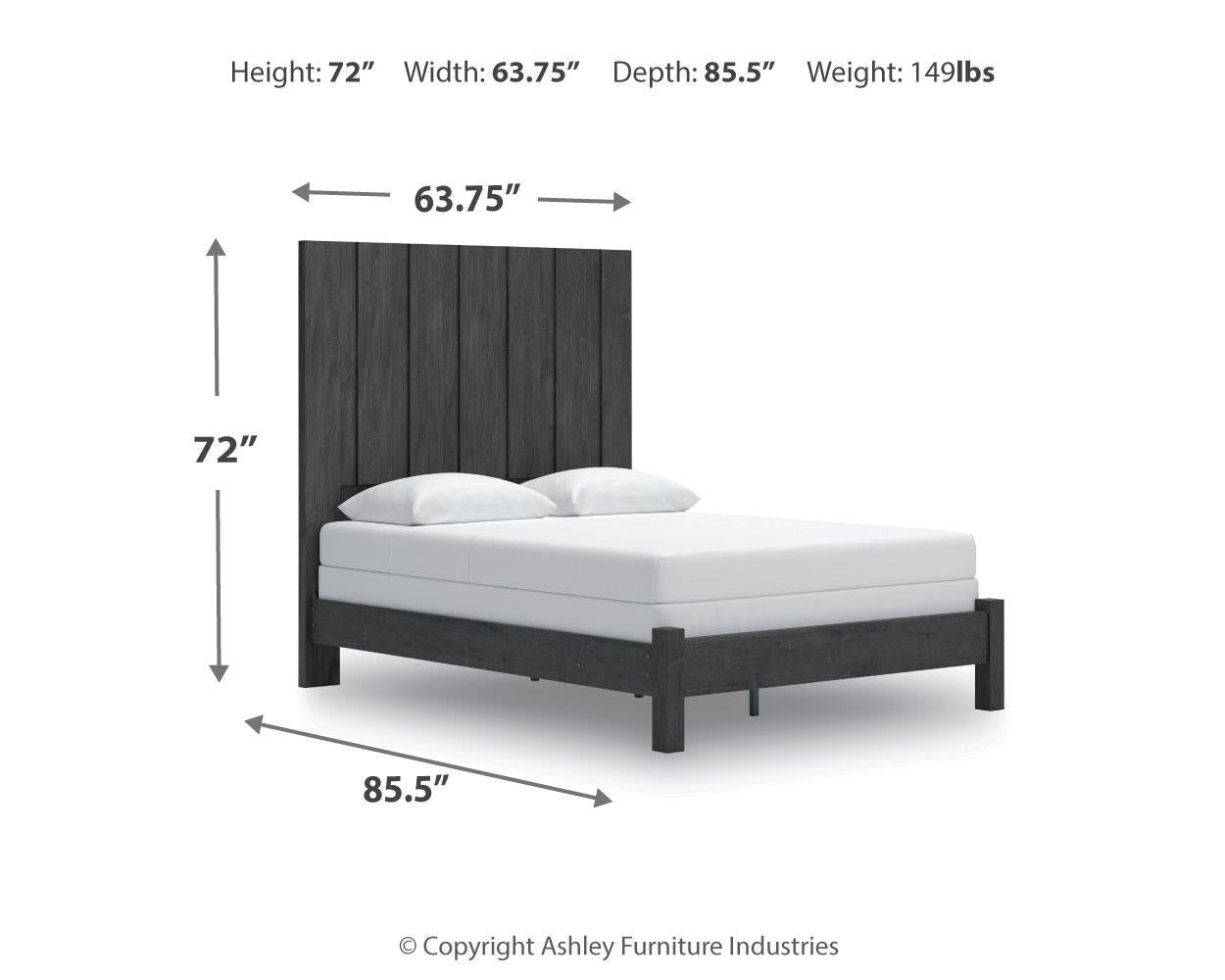 Fraluna  Panel Bed, Dresser And Mirror