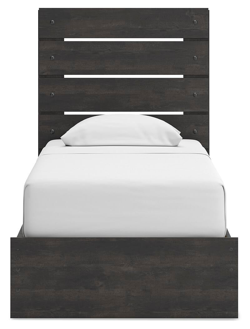 Hollivern  Panel Bed With Storage, Dresser, Mirror, Chest And Nightstand