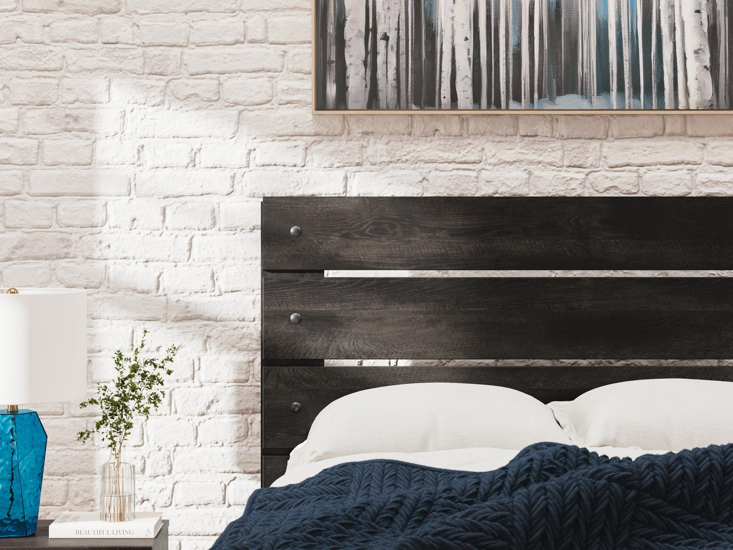 Hollivern  Panel Bed With Storage, Dresser, Mirror, Chest And Nightstand