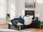Hollivern  Panel Bed With Storage, Dresser, Mirror And Nightstand