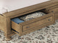 Feddinger  Storage Sleigh Bed With Mirrored Dresser