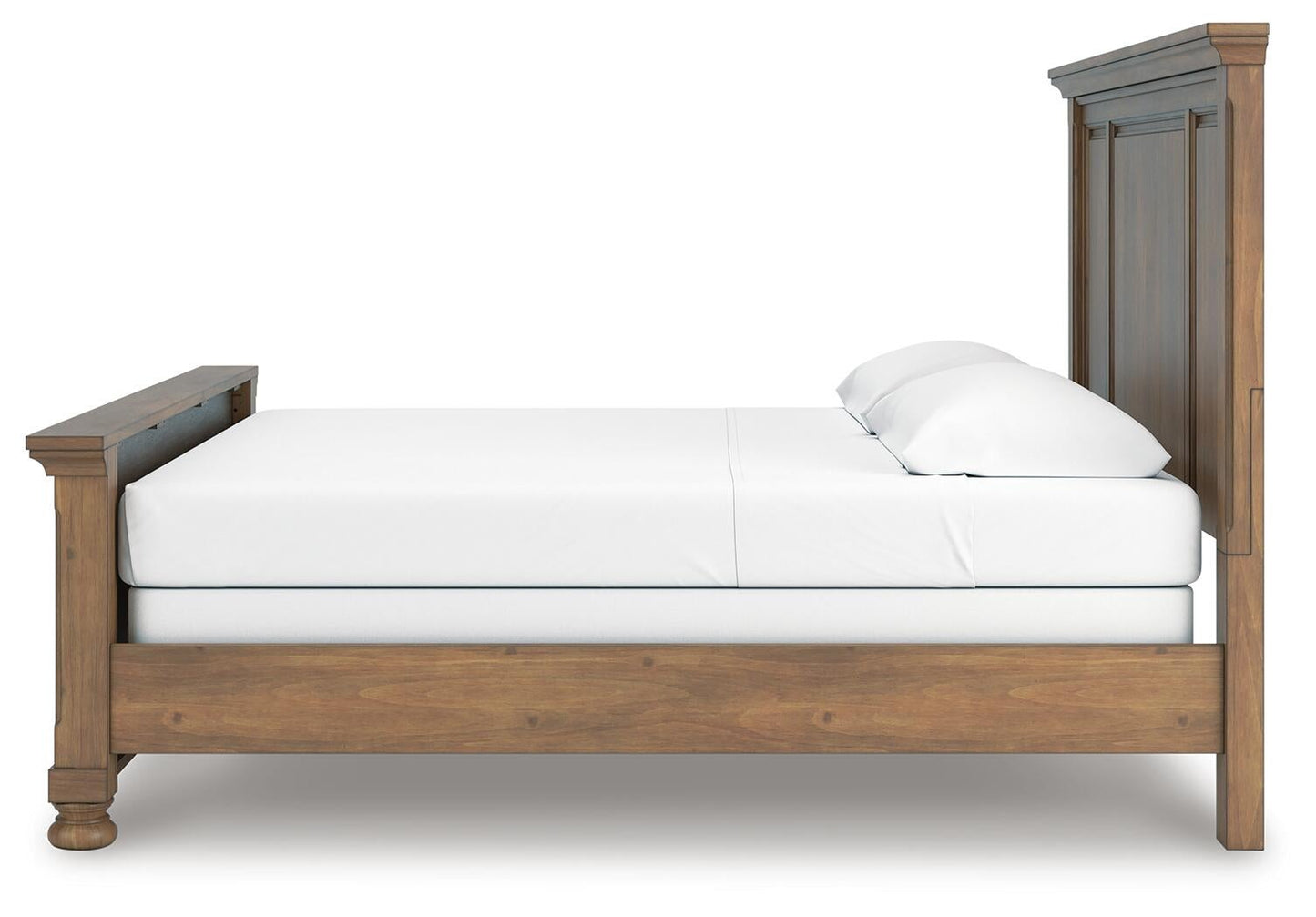 Feddinger  Panel Bed With Mirrored Dresser