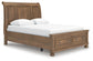 Feddinger  Storage Sleigh Bed With Mirrored Dresser, Chest And Nightstand