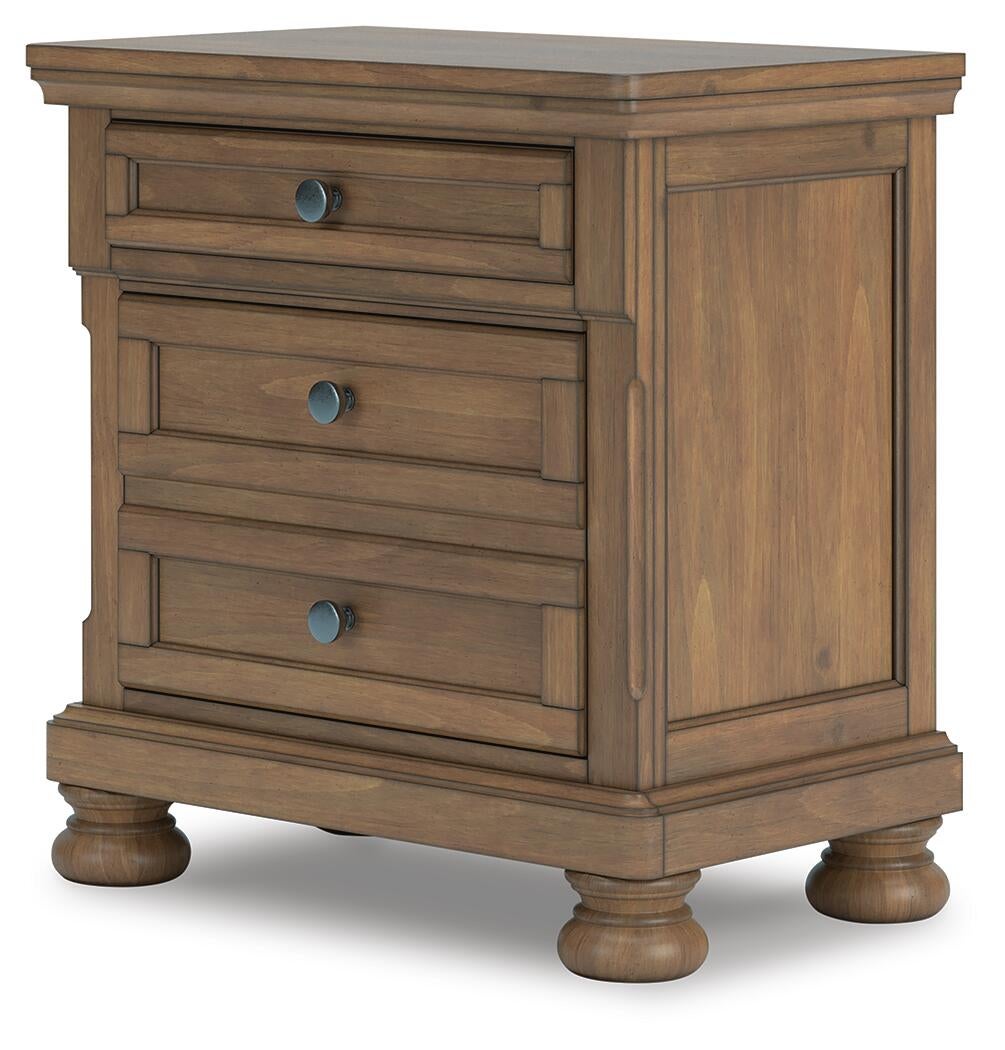 Feddinger  Storage Sleigh Bed With Mirrored Dresser, Chest And Nightstand