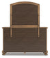 Feddinger  Storage Sleigh Bed With Mirrored Dresser And Nightstand