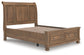 Feddinger  Storage Sleigh Bed With Mirrored Dresser And Nightstand