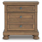 Feddinger  Storage Sleigh Bed With Mirrored Dresser And Nightstand