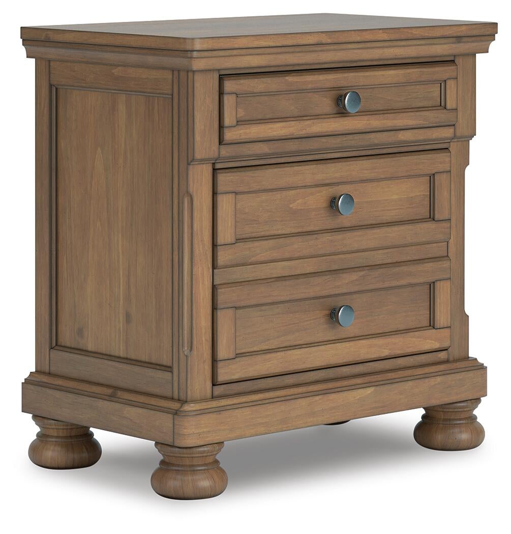 Feddinger  Storage Sleigh Bed With Mirrored Dresser And Nightstand
