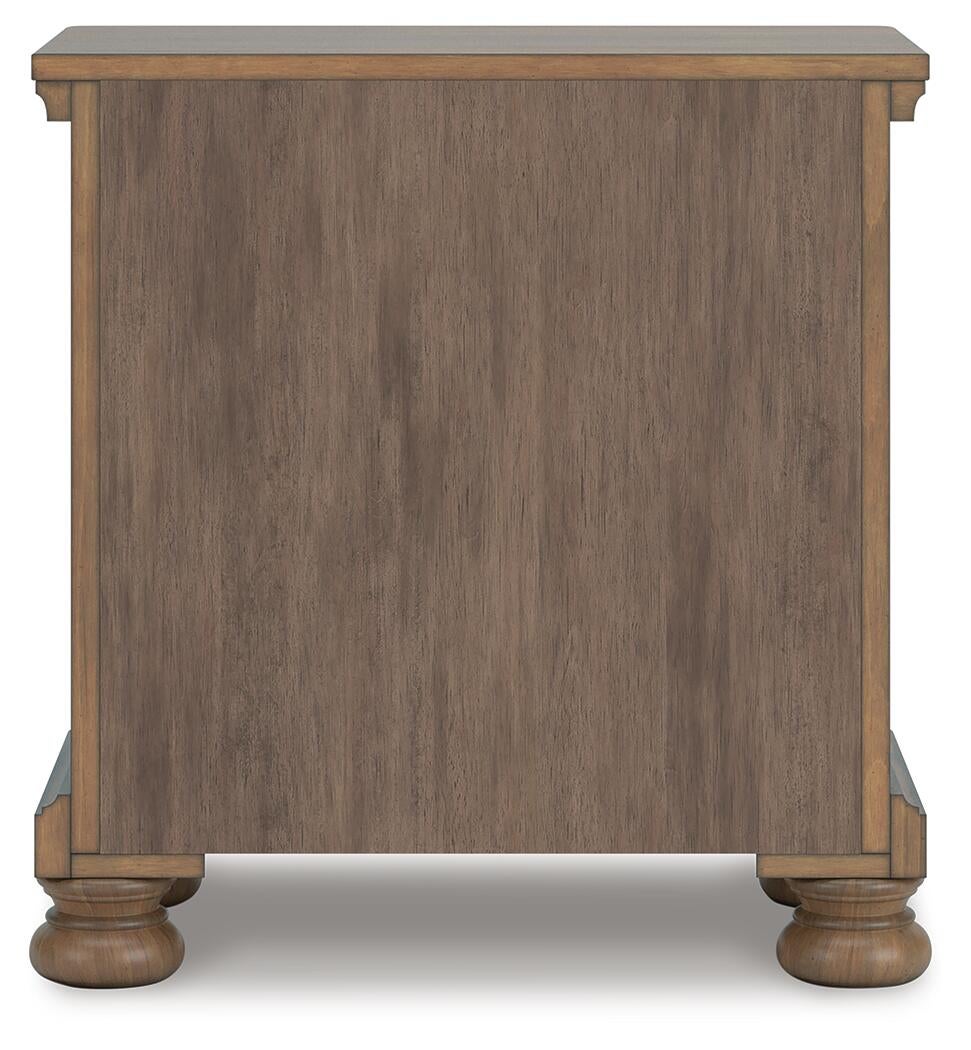 Feddinger  Storage Sleigh Bed With Mirrored Dresser And Nightstand