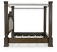 Maylee  Canopy Bed, Dresser, Mirror And Nightstand