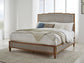 Sharlance California  Upholstered Panel Bed, Dresser And Mirror