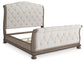 Ardenfield  Upholstered Sleigh Bed, Dresser And Mirror