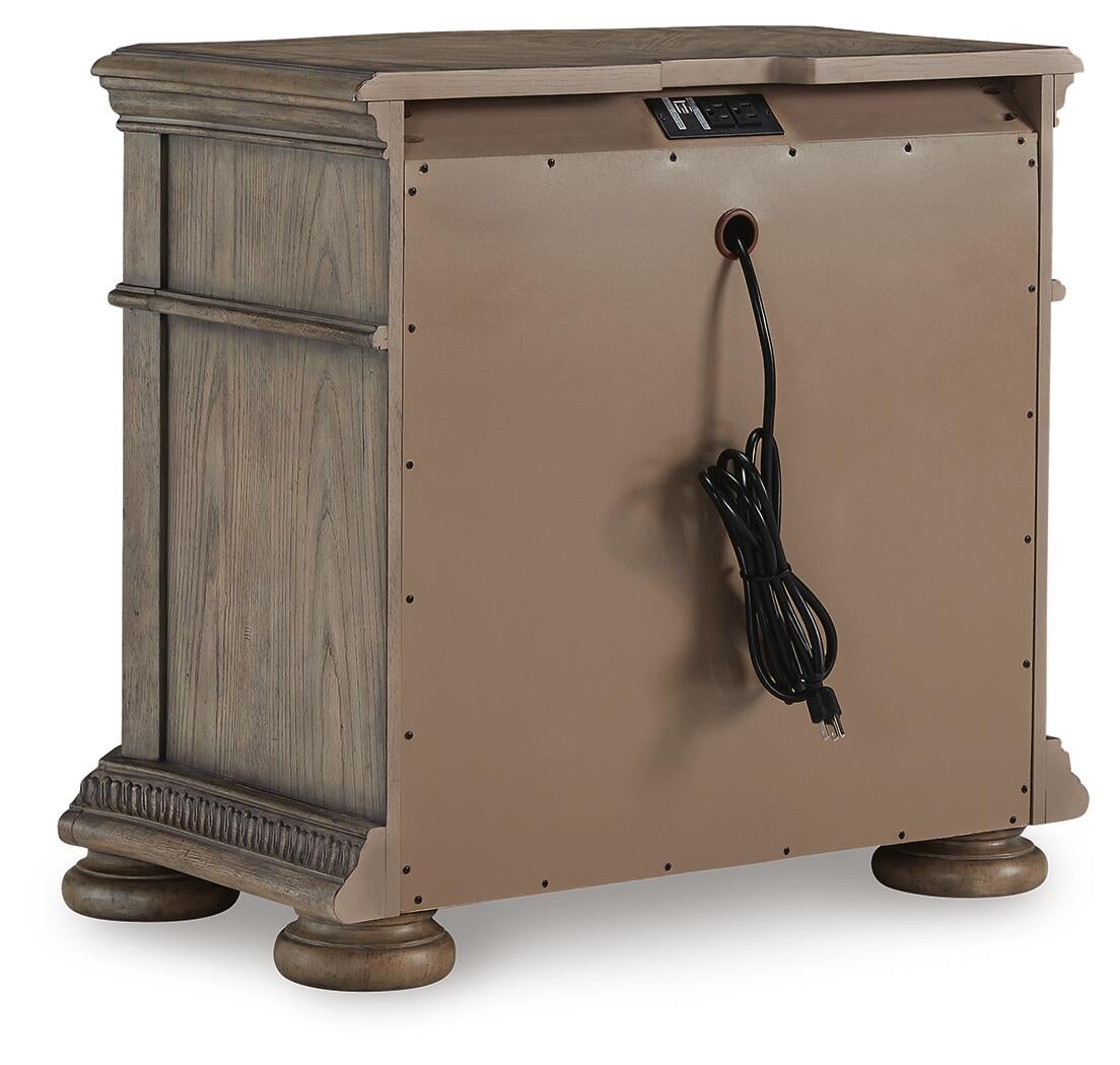 Ardenfield California  Upholstered Sleigh Bed, Dresser, Mirror, Chest And Nightstand
