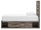 Graystorm  Panel Bed With Storage, Dresser And Mirror