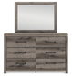 Graystorm  Panel Bed With Storage, Dresser, Mirror, Chest And Nightstand