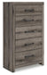 Graystorm  Panel Bed With Storage, Dresser, Mirror, Chest And Nightstand