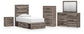 Graystorm  Panel Bed With Storage, Dresser, Mirror, Chest And Nightstand