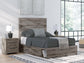 Graystorm  Panel Bed With Storage, Dresser And Mirror