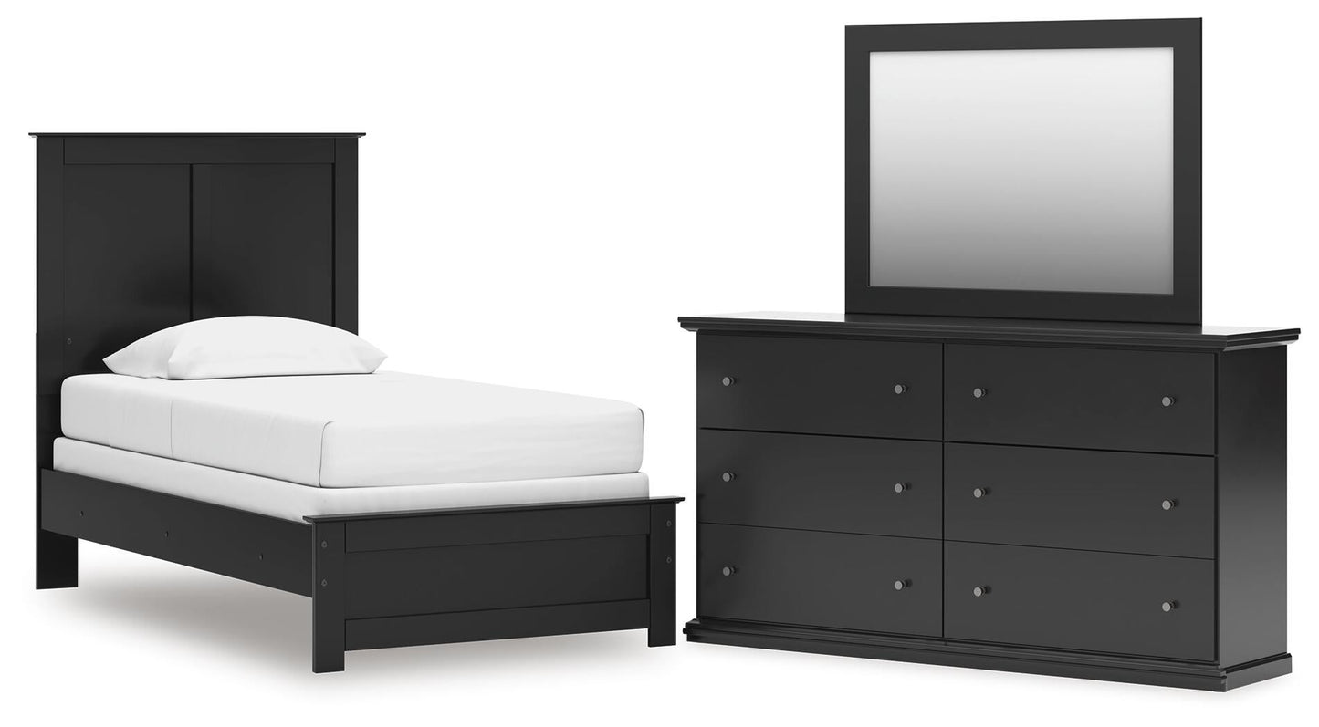 Maribel  Panel Bed, Dresser And Mirror