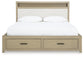 Calmoro California  Bookcase Bed With Mirrored Dresser And Nightstand