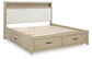 Calmoro California  Bookcase Bed With Mirrored Dresser And Nightstand