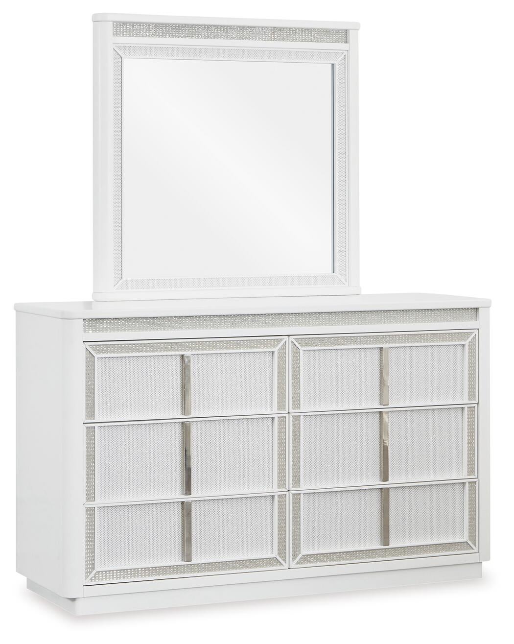 Chalanna  Upholstered Storage Bed, Dresser, Mirror And Nightstand