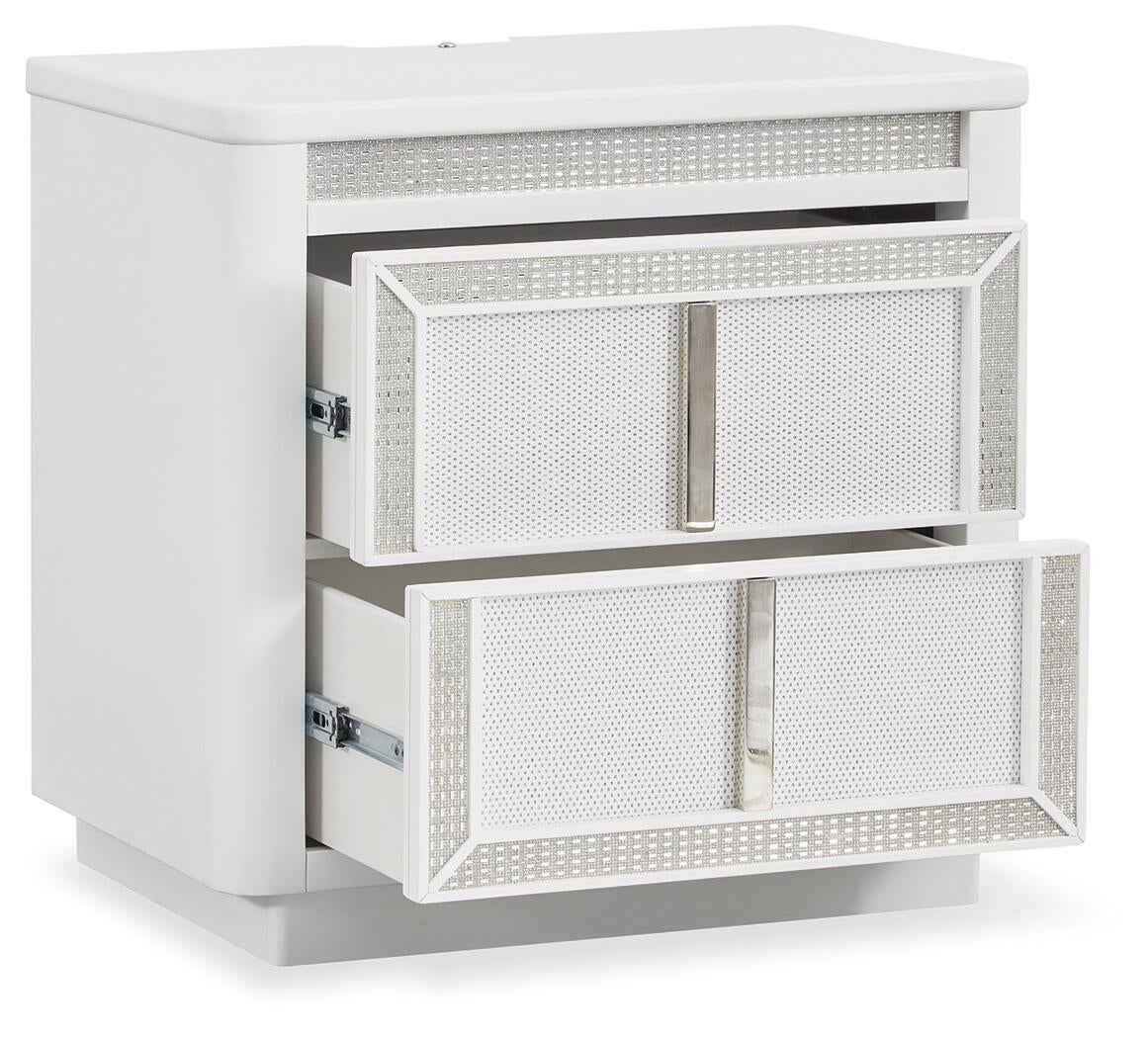 Chalanna  Upholstered Storage Bed, Dresser, Mirror And Nightstand