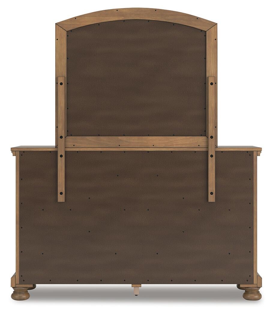 Feddinger California  Panel Bed With Mirrored Dresser