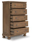 Feddinger  Panel Bed With Mirrored Dresser, Chest And Nightstand