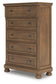 Feddinger  Panel Bed With Mirrored Dresser, Chest And Nightstand