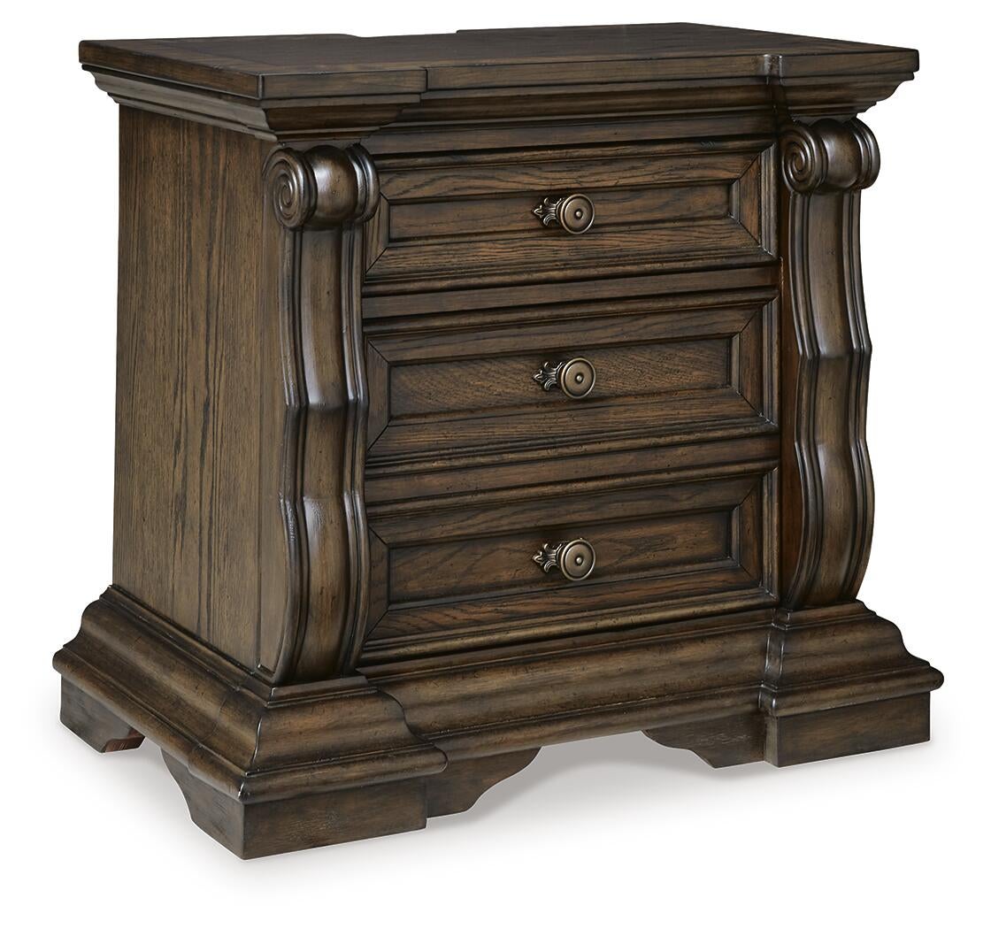 Maylee  Canopy Bed, Dresser, Mirror, Chest And Nightstand