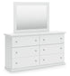 Bostwick Shoals  Panel Bed, Dresser, Mirror, Chest And Nightstand