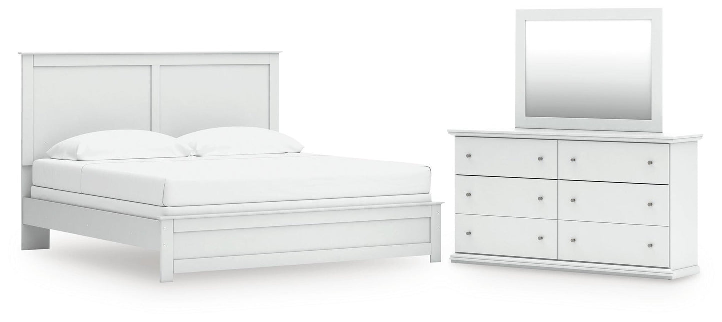 Bostwick Shoals  Panel Bed, Dresser And Mirror