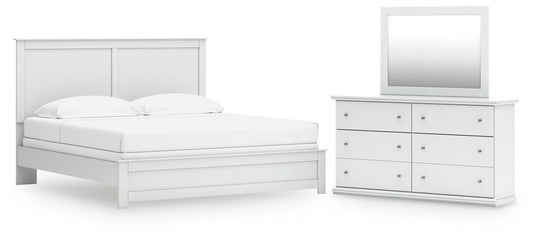 Bostwick Shoals  Panel Bed, Dresser And Mirror