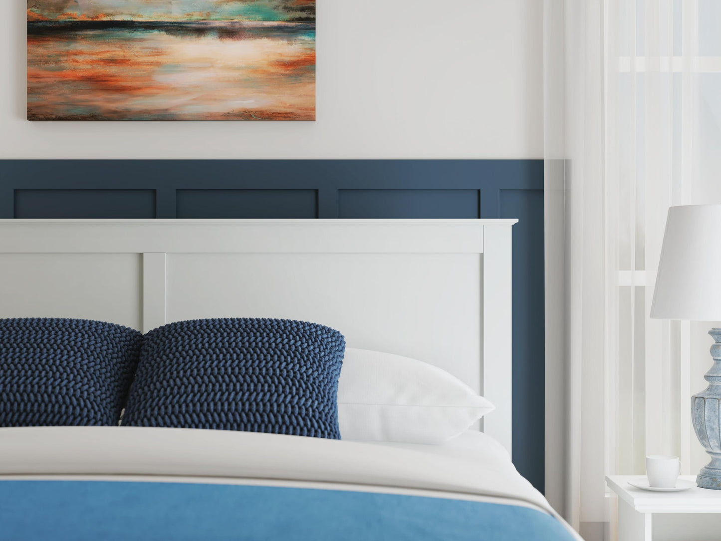 Bostwick Shoals  Panel Bed, Dresser And Mirror