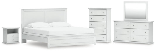 Bostwick Shoals  Panel Bed, Dresser, Mirror, Chest And Nightstand