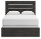 Hollivern  Panel Bed, Dresser, Mirror And Nightstand