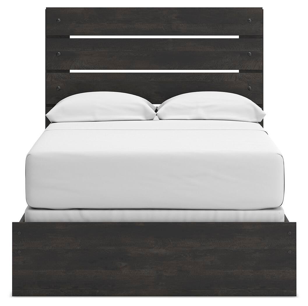 Hollivern  Panel Bed, Dresser And Mirror