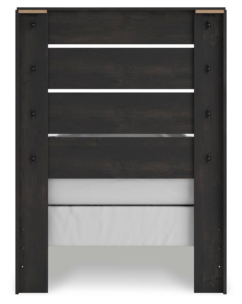 Hollivern  Panel Bed, Dresser And Mirror