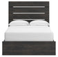 Hollivern  Panel Bed With Storage, Dresser And Mirror