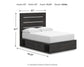 Hollivern  Panel Bed With Storage, Dresser And Mirror