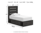 Hollivern  Panel Bed With Storage, Dresser And Mirror