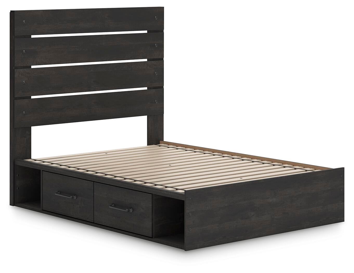 Hollivern  Panel Storage Bed, Dresser, Mirror, Chest And Nightstand