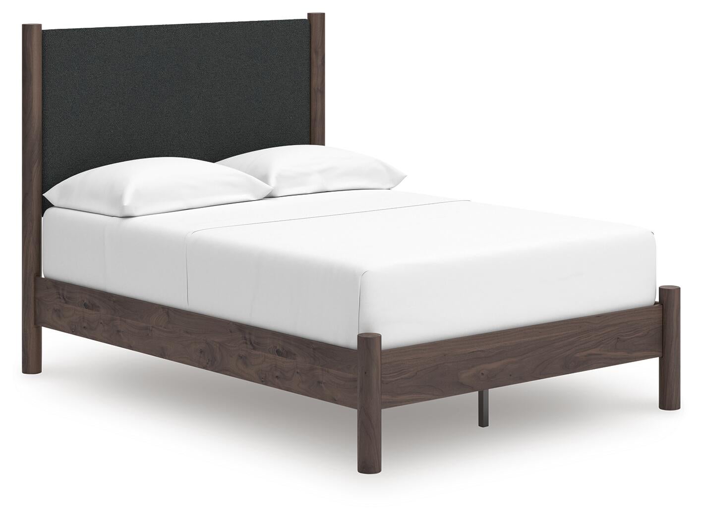 Pamytta  Upholstered Panel Platform Bed, Dresser, Mirror, Chest And Nightstand