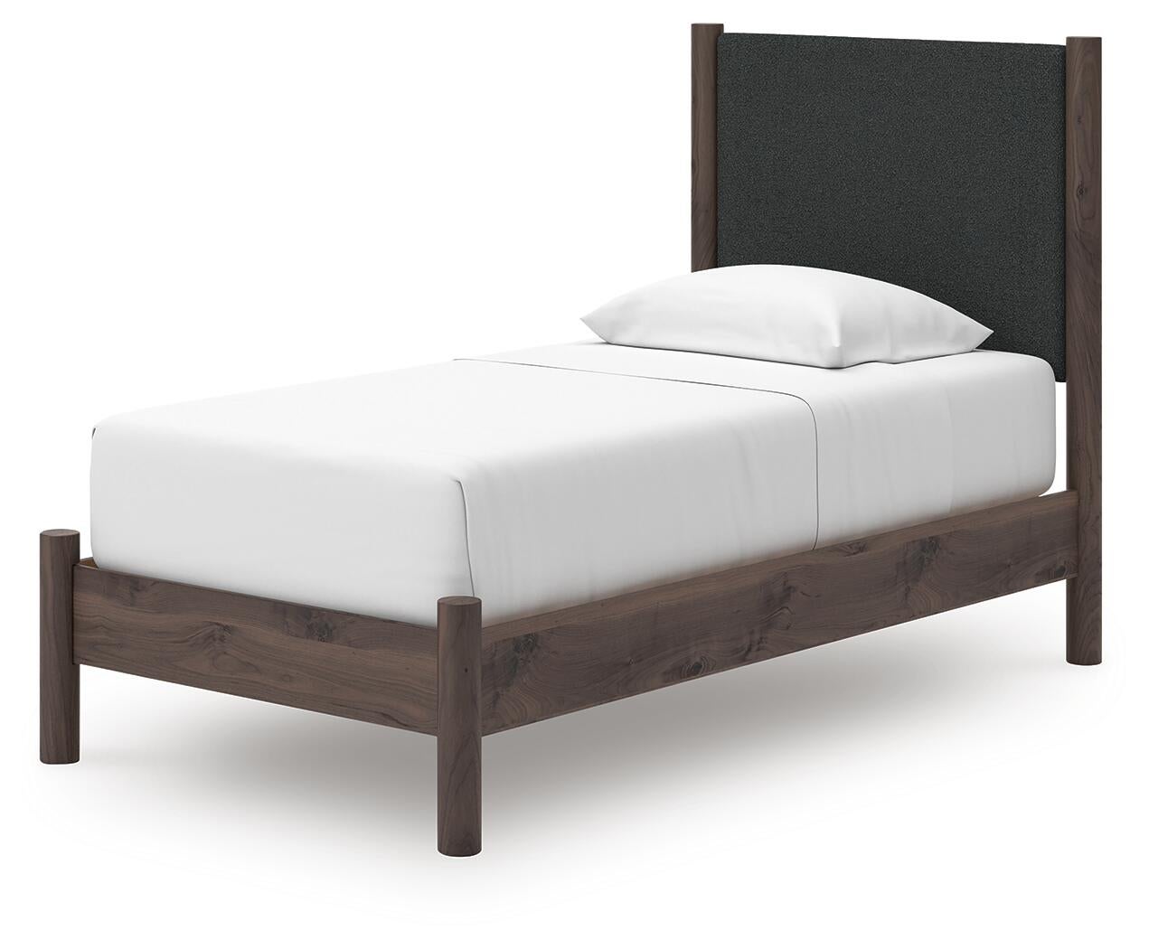 Pamytta  Upholstered Panel Platform Bed, Dresser, Mirror And Nightstand