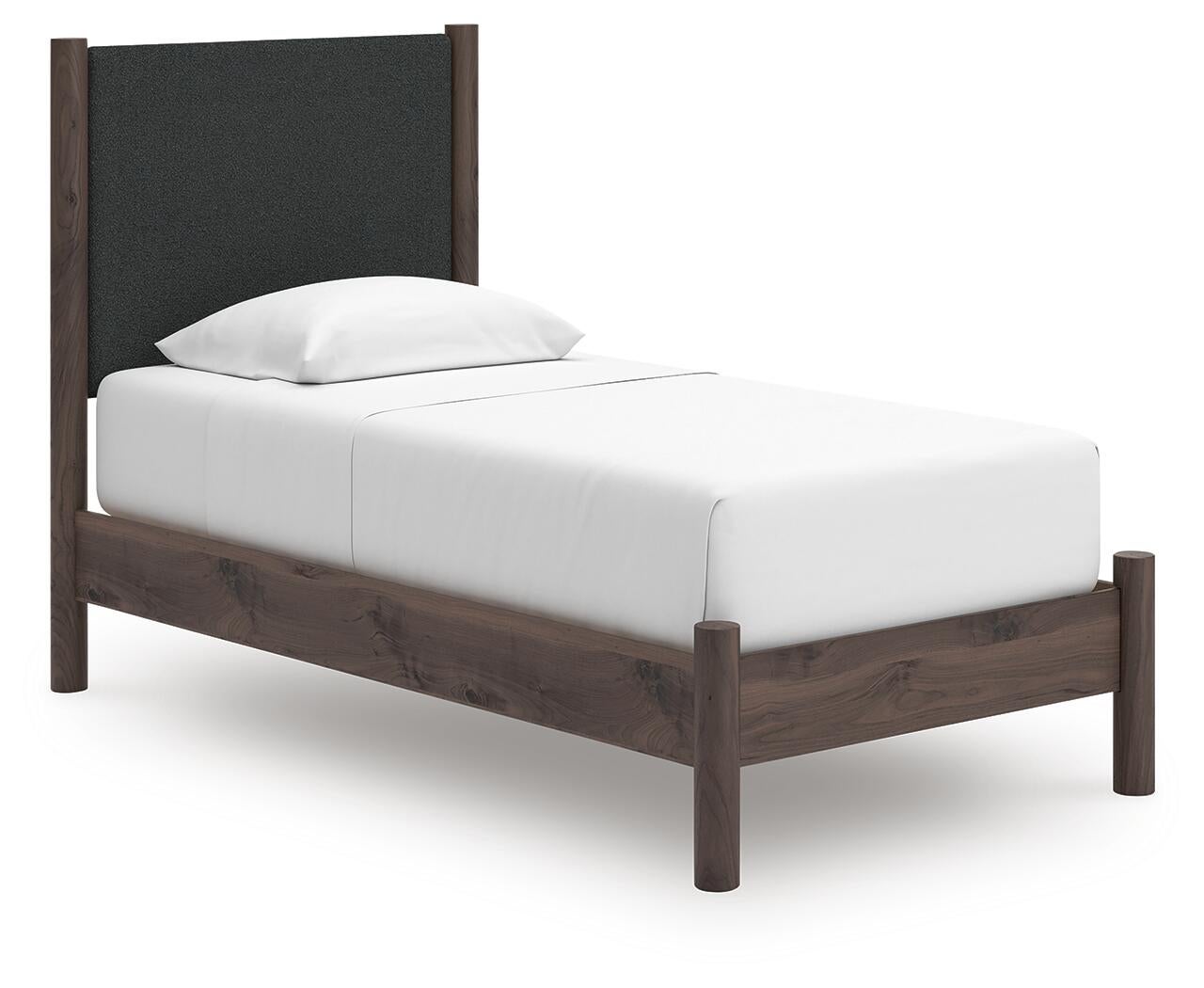 Pamytta  Upholstered Panel Platform Bed, Dresser, Mirror And Nightstand